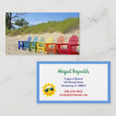Rainbow Adirondack Beach Stühle Visitenkarte (Vorne/Hinten)