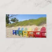 Rainbow Adirondack Beach Stühle Visitenkarte (Vorderseite)