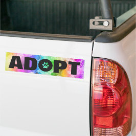 Rainbow Adoptiert Pawprint Autoaufkleber