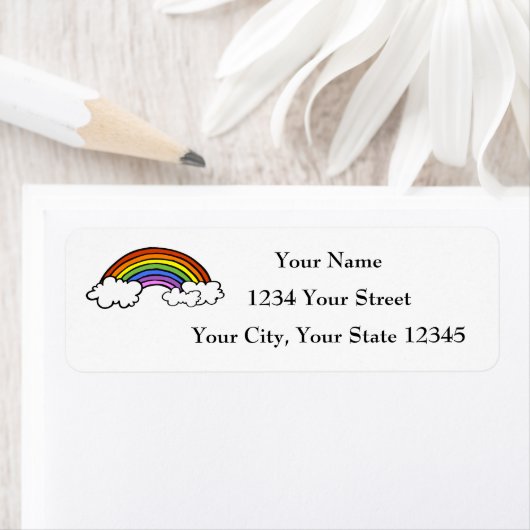 Rainbow-Adressetikett (Insitu)