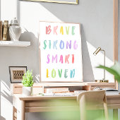 Rainbow Affirmation Kids Kinderzimmer Poster