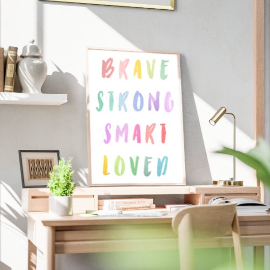 Rainbow Affirmation Kids Kinderzimmer Poster