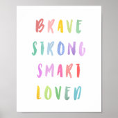 Rainbow Affirmation Kids Kinderzimmer Poster (Vorne)