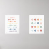 Rainbow Affirmations and Gefühle Classroom Decor Bilderwand Sets (Vorderseite)