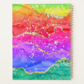 Rainbow Agate Glitzer Marble Art Planer (Rückseite)