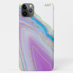 *~* Rainbow Agate - Gold Glitzer Veins Pastell Case-Mate iPhone Hülle
