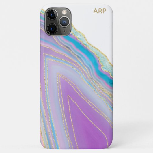 *~* Rainbow Agate - Gold Glitzer Veins Pastell Case-Mate iPhone Hülle (Rückseite)