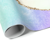 Rainbow Agate Pastel Imitats Glitzer Geschenkpapier (Rolleneckpunkt)
