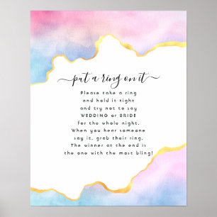 Rainbow Agate Setzen Sie einen Ring auf das Spiel Poster