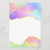 Rainbow Agate Stone Baby Shower Game Admin Card Hinweiskarte (Rückseite)