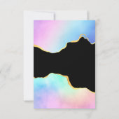 Rainbow Agate Stone Baby Shower RSVP Karte (Rückseite)