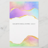 Rainbow Agate Stone Brautparty Bingo (Rückseite)