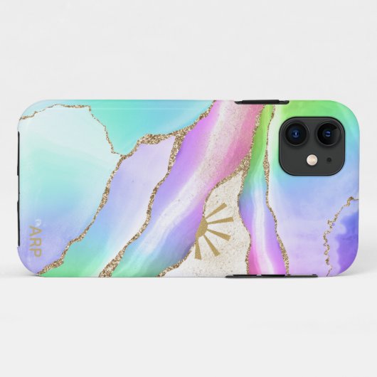 *~* Rainbow Agate Sun Gold Star Dust Pastete Case-Mate iPhone Hülle (Rückseite (Horizontal))