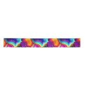 Rainbow Agate | Vibrant Abstract Stone Pattern Satinband (Vorderseite)