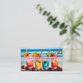 Rainbow Alcohol Drinks Visitenkarte (Stehend Vorderseite)