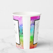 Rainbow Alcohol Ink Wasserfarbe Pappbecher (Rechts)