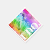 Rainbow Alcohol Ink Wasserfarbe Serviette (Ecke)