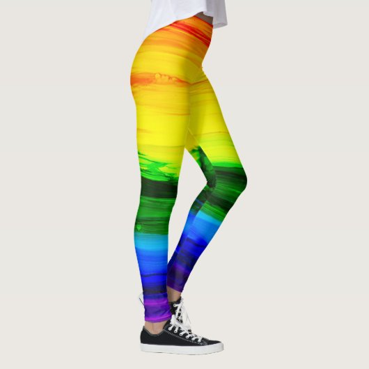 Rainbow Alcohol Tinte Abstrakt Leggings (Rechts)