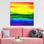 Rainbow Alcohol Tinte Abstrakt Leinwanddruck (Insitu (Wohnzimmer))