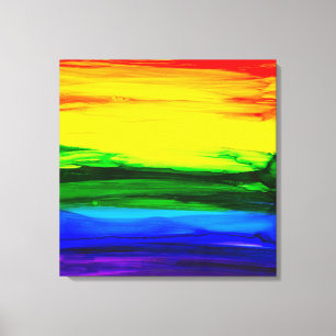 Rainbow Alcohol Tinte Abstrakt Leinwanddruck