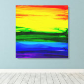 Rainbow Alcohol Tinte Abstrakt Leinwanddruck (Insitu (Holzboden))
