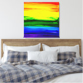 Rainbow Alcohol Tinte Abstrakt Leinwanddruck (Insitu (Schlafzimmer))