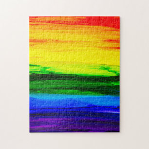 Rainbow Alcohol Tinte Abstrakt Puzzle