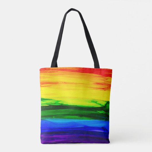 Rainbow Alcohol Tinte Abstrakt Tasche (Rückseite)