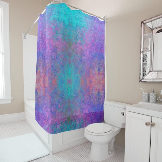 Rainbow Alcohol Tinte, hell Abstrakt Duschvorhang (Beispiel)