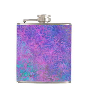 Rainbow Alcohol Tinte, hell Abstrakt Flachmann