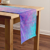 Rainbow Alcohol Tinte, hell Abstrakt Kurzer Tischläufer (Beispiel)