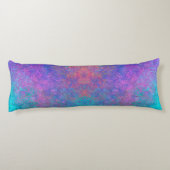 Rainbow Alcohol Tinte, hell Abstrakt Seitenschläferkissen (Rückseite)