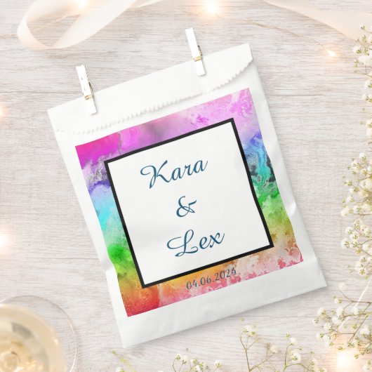Rainbow Alcohol Tinte Wasser Farbe & Gold Geschenktütchen (Ausgeschnitten)