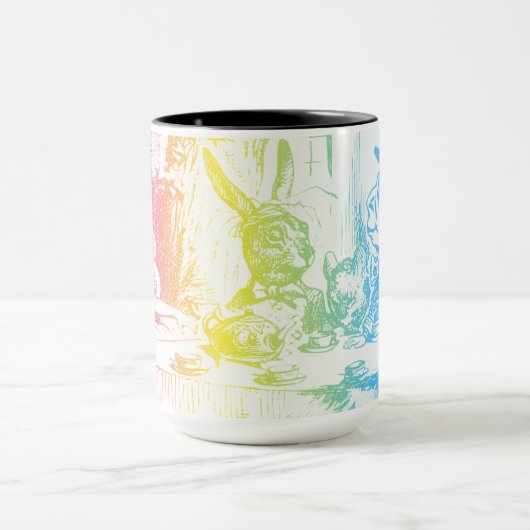 Rainbow Alice im Wunderland Tenniel Art Tasse (Zentrum)