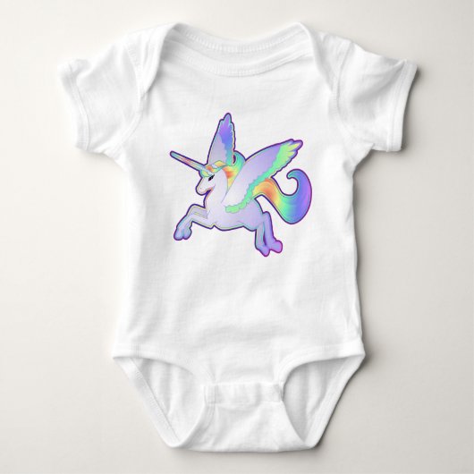 Rainbow Alicorn Baby Strampler (Vorderseite)
