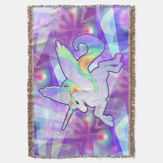 Rainbow Alicorn Decke (Vorderseite Vertikal)