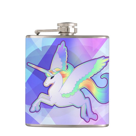 Rainbow Alicorn Flachmann (Vorderseite)