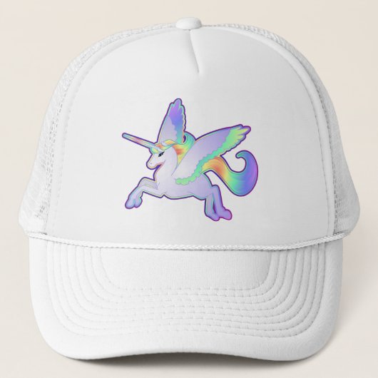 Rainbow Alicorn Truckerkappe (Vorderseite)