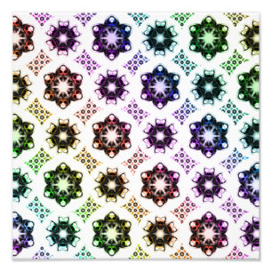 Rainbow Alien Eye Fraktal Art Pattern Fotodruck
