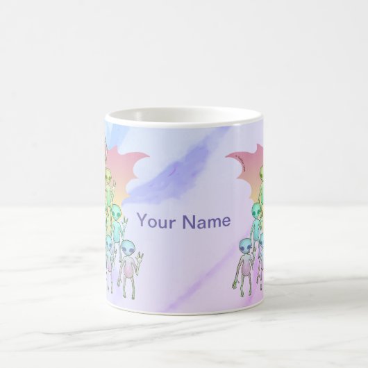 Rainbow Alien Kaffeetasse (Mittel)