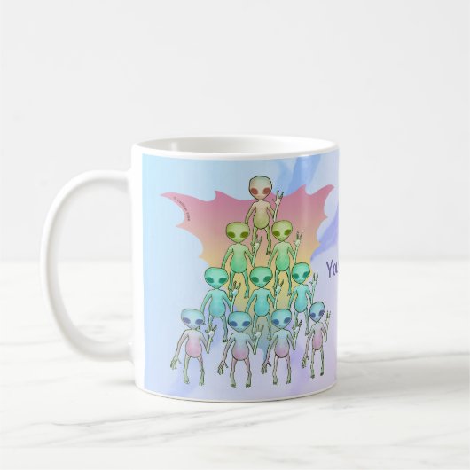 Rainbow Alien Kaffeetasse (Links)