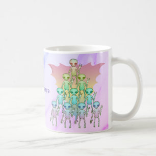 Rainbow Alien Kaffeetasse