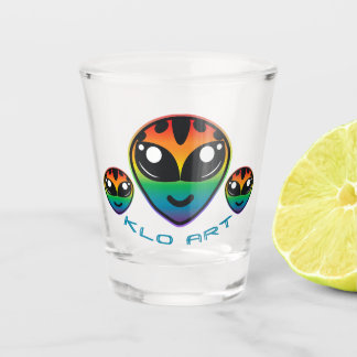 Rainbow Alien Shot Glass Schnapsglas