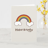 Rainbow | Alles Gute zum Geburtstag Karte (Gelbe Blume)