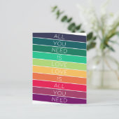 Rainbow | Alles, was Sie brauchen, ist Liebe Moder Postkarte (Stehend Vorderseite)