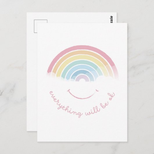 RAINBOW Alles wird in Ordnung sein! Postkarte (Vorne/Hinten)