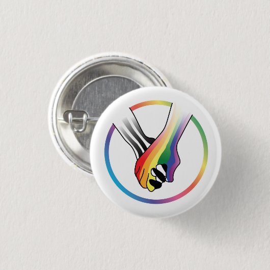 Rainbow & Ally Button Pin (Vorne & Hinten)