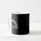 Rainbow Ally Pride Good Vibe Mental Health Motivat Kaffeetasse (Vorderseite Links)