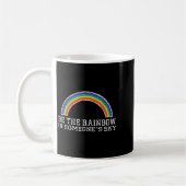 Rainbow Ally Pride Good Vibe Mental Health Motivat Kaffeetasse (Links)