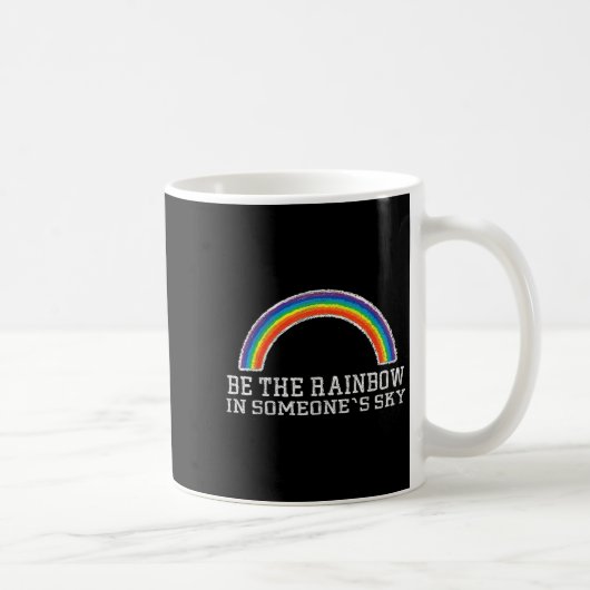 Rainbow Ally Pride Good Vibe Mental Health Motivat Kaffeetasse (Rechts)